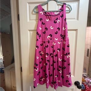 Boden Pink Dress with Black and White Pattern